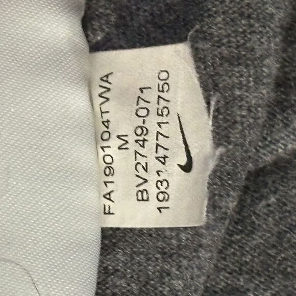 Nike Sportswear Club Men's Medium Jersey Pullover Hoodie Gray Swoosh Spellout - Picture 14 of 14